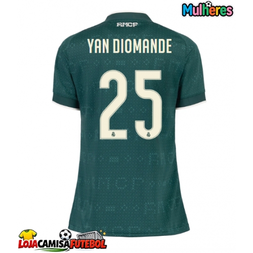 Camisa de Futebol Real Madrid Yan Diomande #25 Equipamento Secundário Mulheres 2026-27 Manga Curta